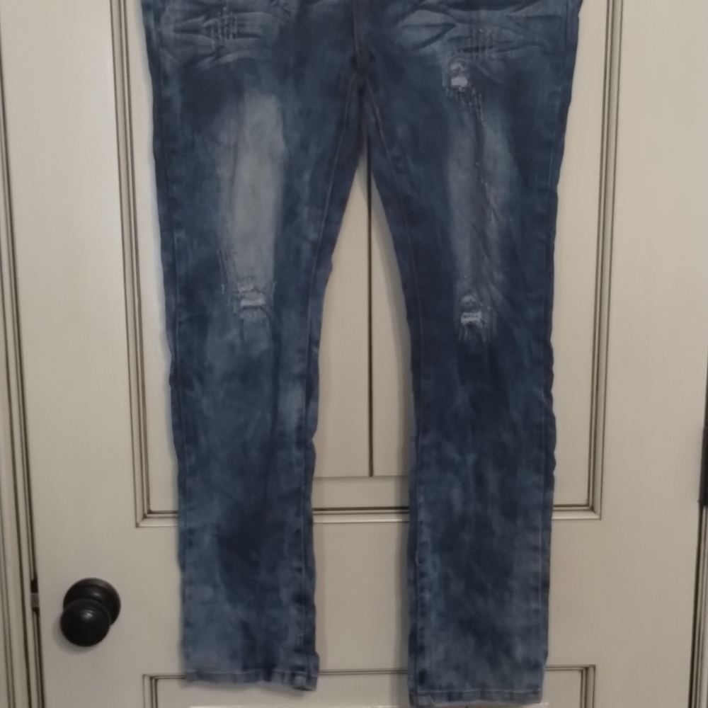 Thrill denim jeans size 15 stretch Distressed Skinny High Rise new! - Picture 3 of 11
